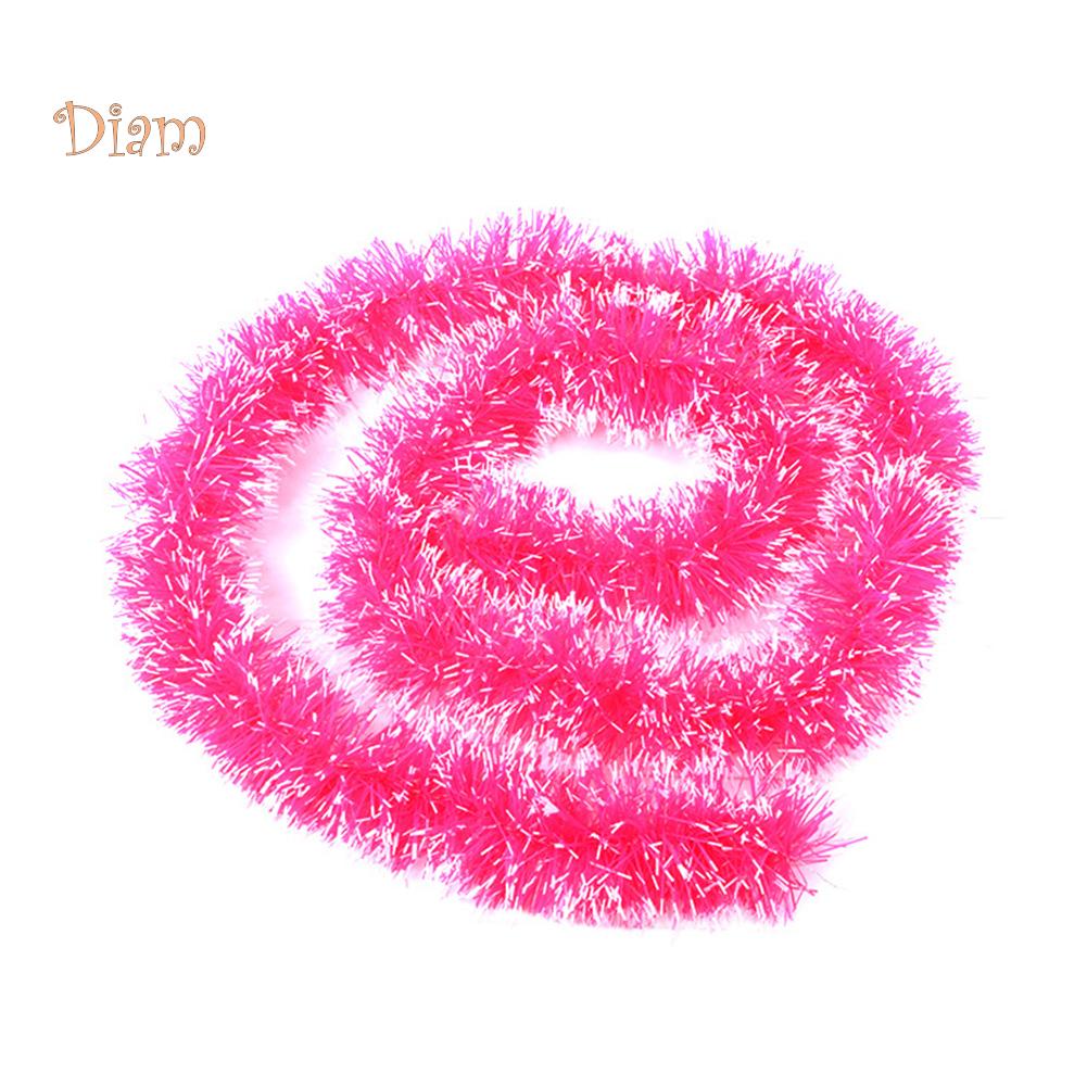 Fetong 2m Long Garland Tinsel Ribbon Christmas Tree Ornament Home Party Decoration