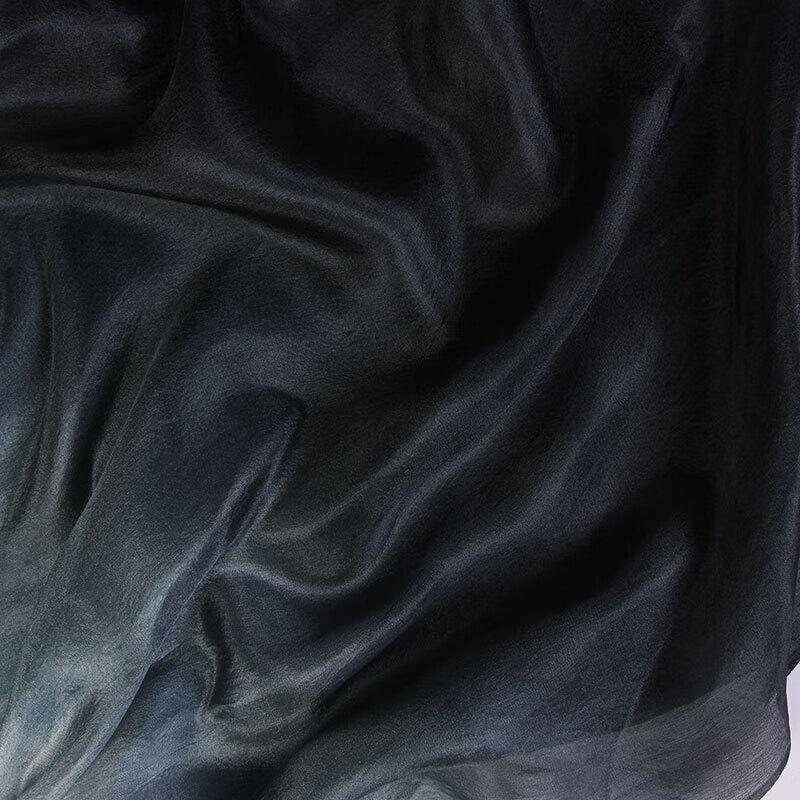 Ventaglio da Danza in Seta a Doppio Lato Jing Cai Wu con Pittura a Inchiostro