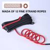 Best Sport 7mm x 15m 9300LBs Synthetic Winch Line Cable Rope with Black Protecing Sleeve for ATV UTV (red)