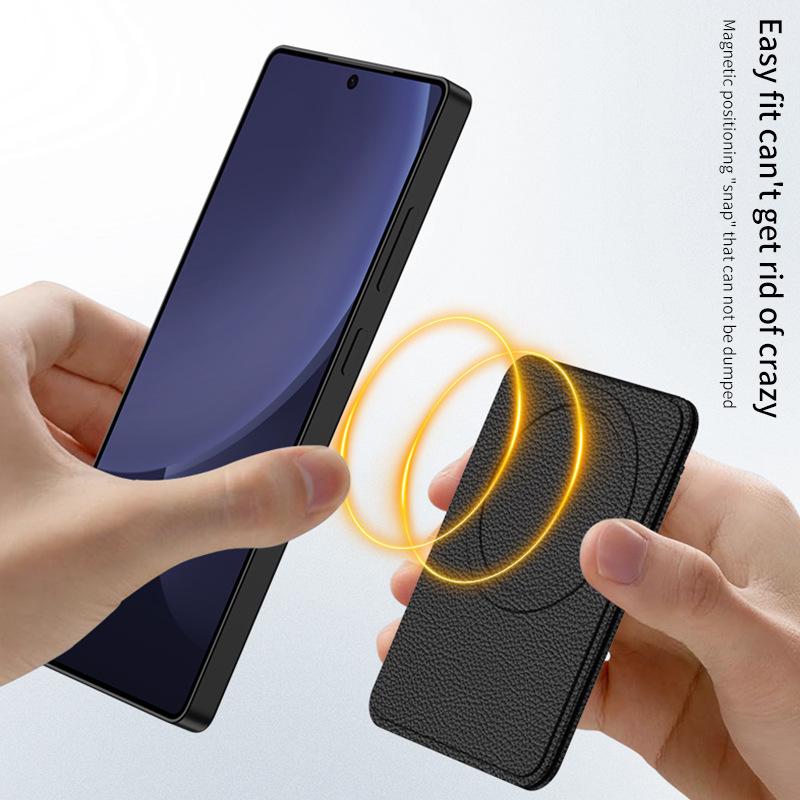 Card Holder with Magnetic Bracket for Samsung S25/S26 Series: Cross-Border Style Back Sticker Card Clip
