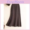 Knit Fish Tail Midi Skirt For Women With Abstract Pattern And Slim Fit For Autumn Winter