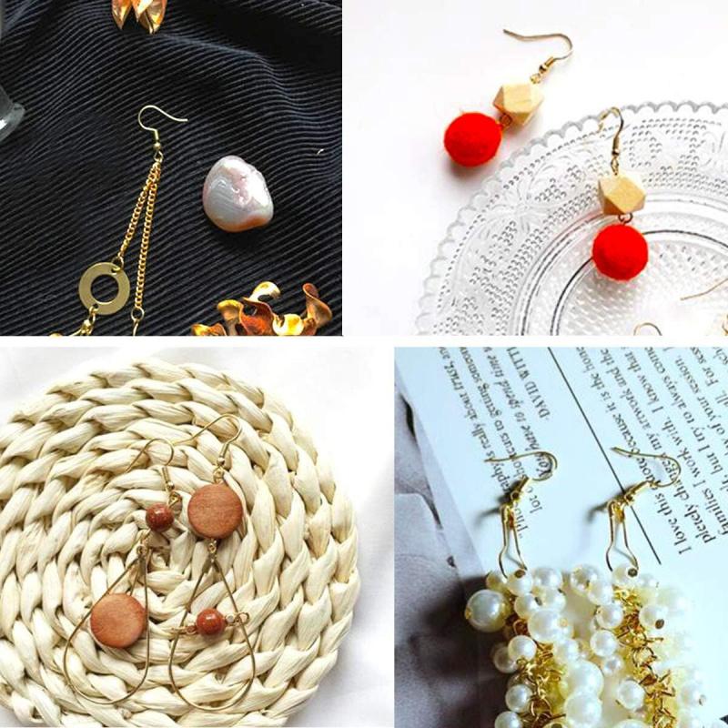 100/500 pezzi Componenti per Orecchini Fai da Te Chiusure per Orecchini Ganci Acciaio Inossidabile Ipoallergenico Accessori per la Creazione di Orecchini Gancio Gancio per Orecchio