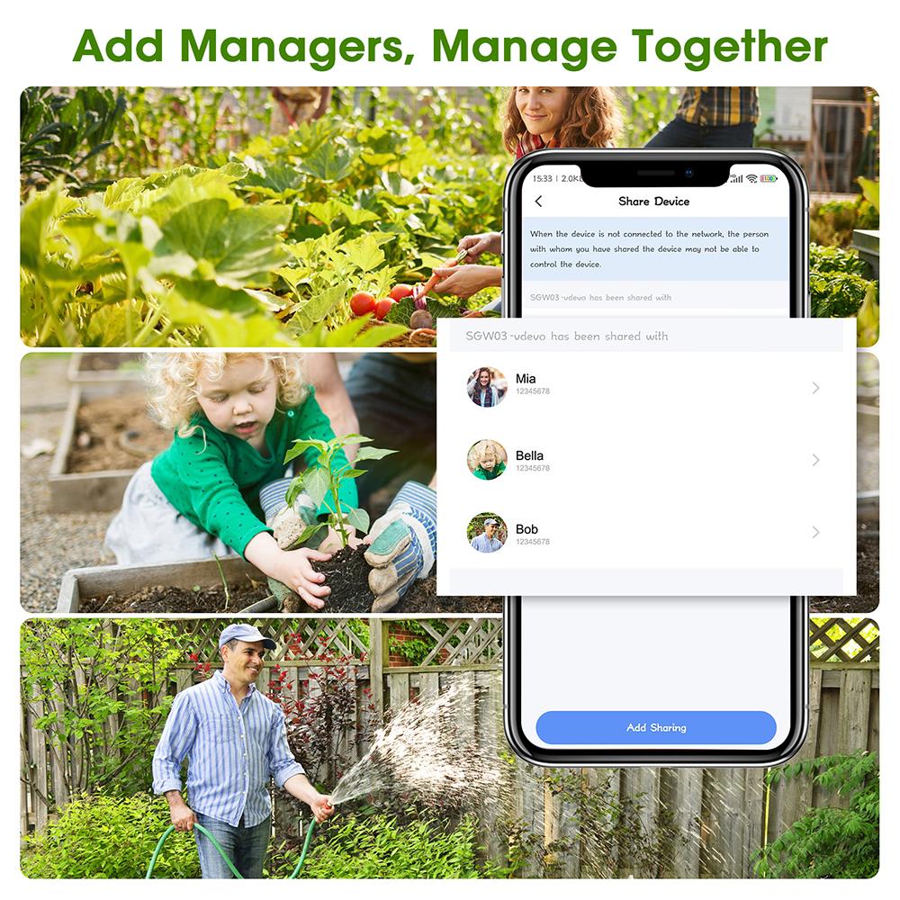 Bluetooth Tuya Smart Sprinkler Timer Drip Irrigation System Rain Delay Automatic Watering Timer Compatible Alexa Google Home