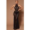 Sexy Evening Dress New Sexy Open Back Party Formal Dress Hot Rhinestone Sequin See-through Dress for Women