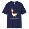 Funny Couple Cotton Tshirts Valentines Day Gift for Husband Wife Girlfriend Boyfriend Goose Tender Heart Tee Lovers Clothes