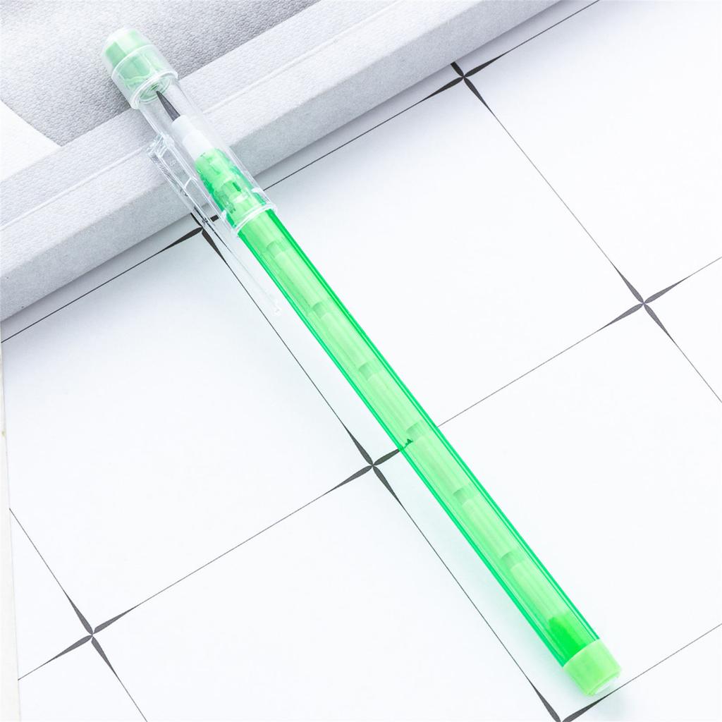 Stackable Pencils Pop Up Plastic Pencil with Eraser Top Multicolor Translucent Pencil Multipoint Non-Sharpening Pencil