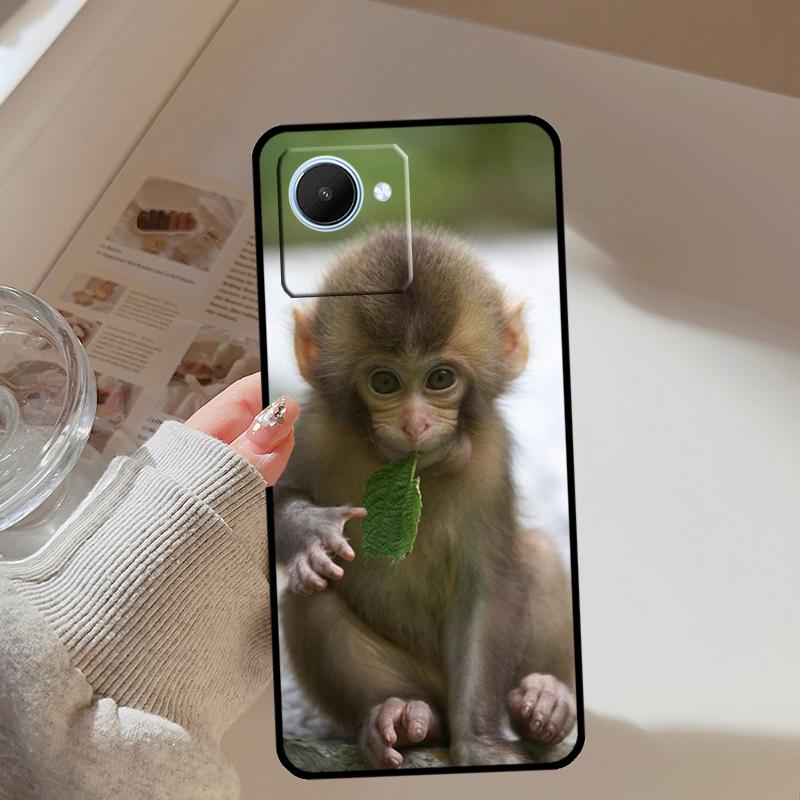 Cute Baby Monkey Animal For Realme 14 Pro Plus 10 11 12 13 GT 6 6T 5 GT7 Pro C67 C61 C55 C53 C51 C21Y C25S C75 Case