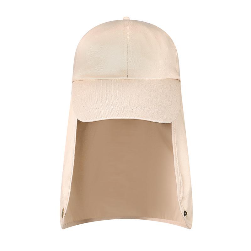 

Hiking Fishing Men Hat Sun Cap Neck Cover Flap Outdoor Uv Breathable Protect бежевый