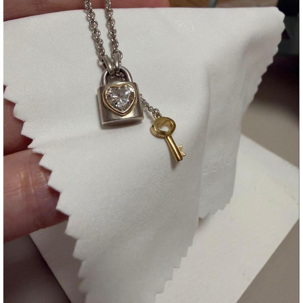 Used Star Jewelry K18 SILVER925 Gold Necklace Heart Key