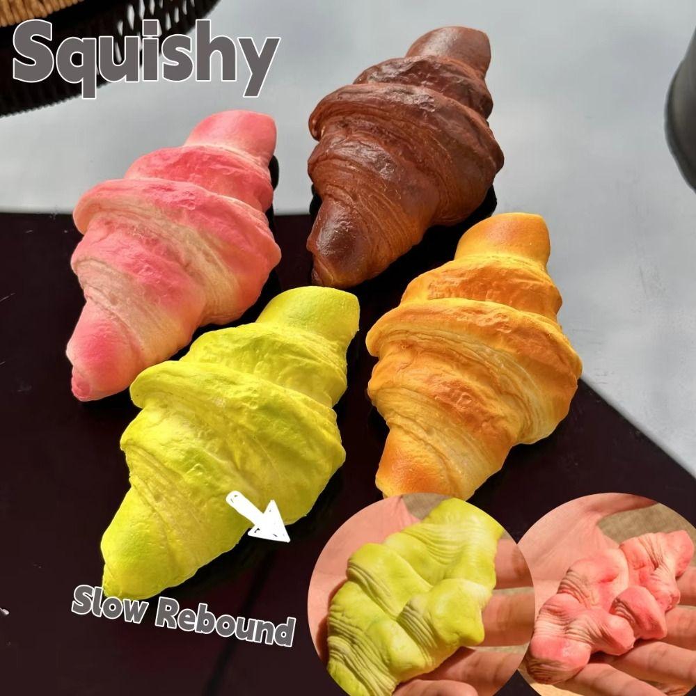 Sticky Food Artificial Bread Fake Slow Rising Soft Rebound Toys Croissant Squishy Toy Kids Adults