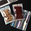 50/10PCS Laser Sealing Bags Plastic Holographic Candy Food Pouch Resealable Necklace Jewelry Gift Packaging Kitchen Storage Bag