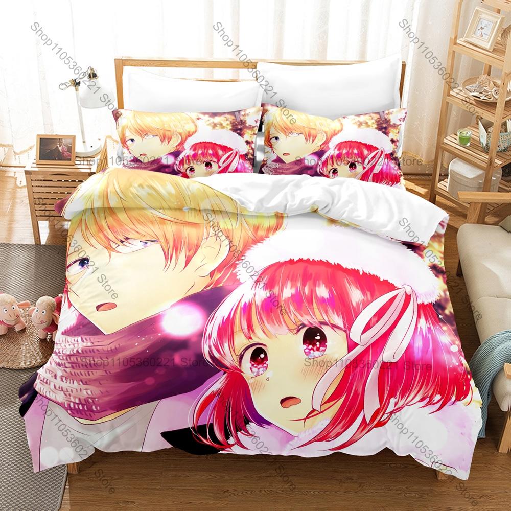 Cool Popular Kpop Oshi No Ko Bedding Set 3 Piece Duvet Cover Set Home Textile For Fans Gift All Season Pillowcase Bedroom Decor