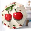 1 st Körsbär Frukt Automatiskt Vikbart Paraply - Kompakt 8-Ribbad Design, Hållbar Plast & Järn, Lätt för Utomhus Daglig Användning059
