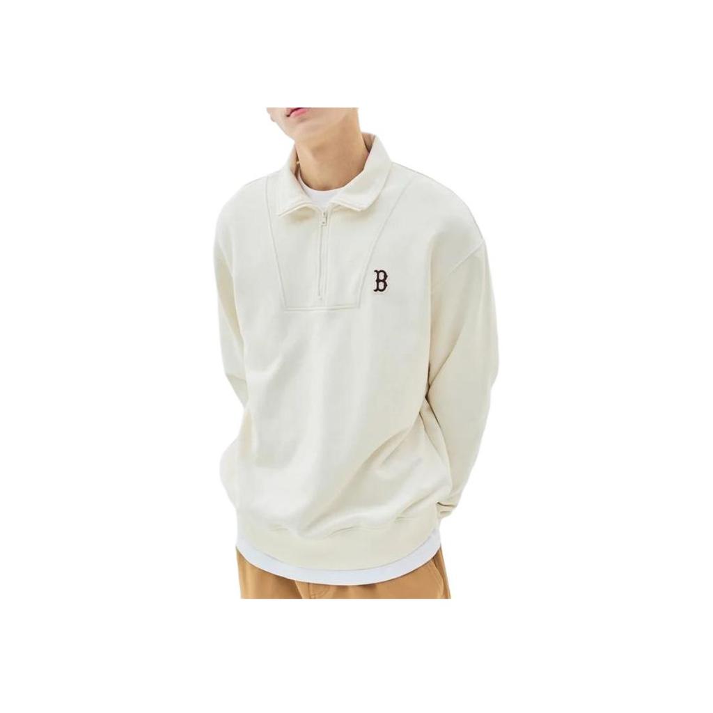 New MLB Sweatshirt Unisex Dark Cream 3AMTB0534-43CRD