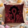 Warcrafts Of World W-Wow Game Cushion Cover Summer Coolness Linen Fabric Double-Sided Printing Pillow Case Sofa Home Decor Gift