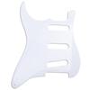 Musiclily Pro 11-Hole SSS Vintage-Style Pickguard for American '62 Stratocaster, 3-Ply White