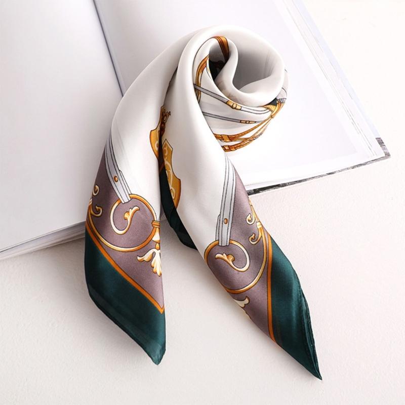 Fashionable Small Square Scarf with Unique Print for Office or Casual Wear Comfortable and Easy Care Bandana Scarves