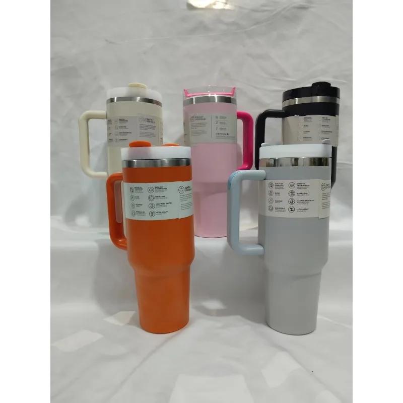 40oz Large Capacity Stainless Steel Travel Mug with Handle & Straw Lid | Office & Travel Essential | Leakproof Insulated Cup