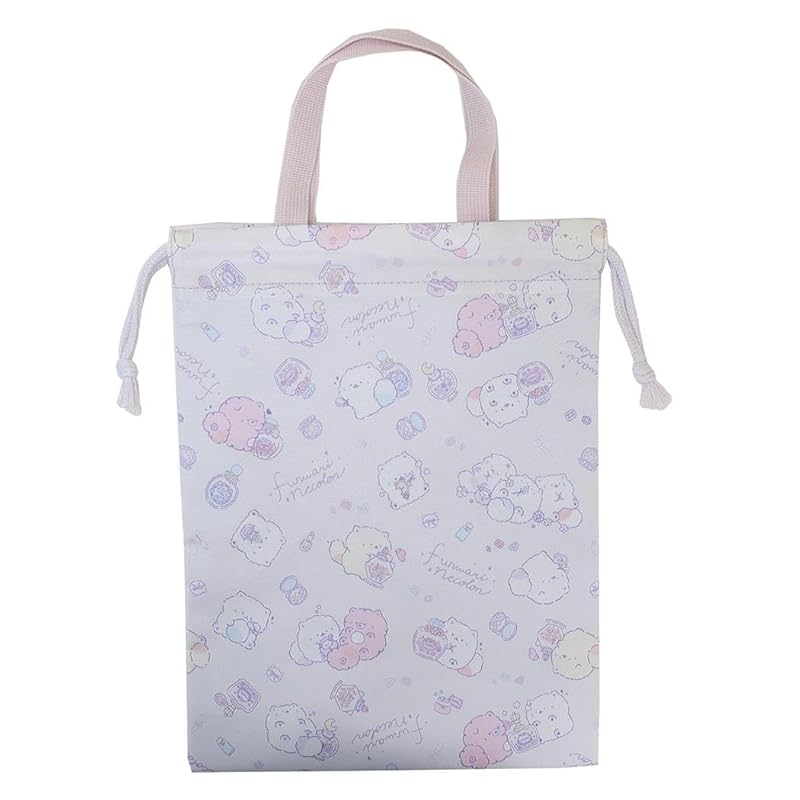 

Fluffy cat coron All-over pattern vertical drawstring bag