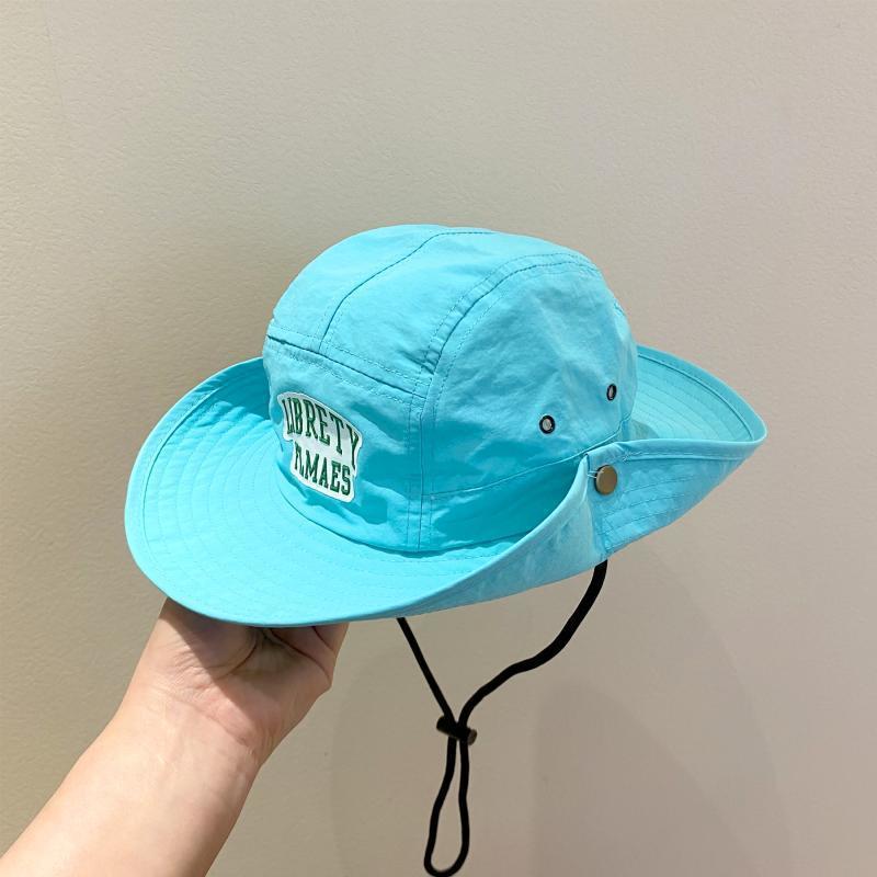 Kids Fisherman Cap Summer Quick Dry Breathable Foldable Panama Travel Hats Boys Girls Adjustable Big Brim Toddler Beach Hat