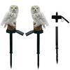 Solar Owl Garden Light Animal LED Stake Light Waterproof Solar Powered Lamp Resin Landscape Light for Pathway Walkway Decor