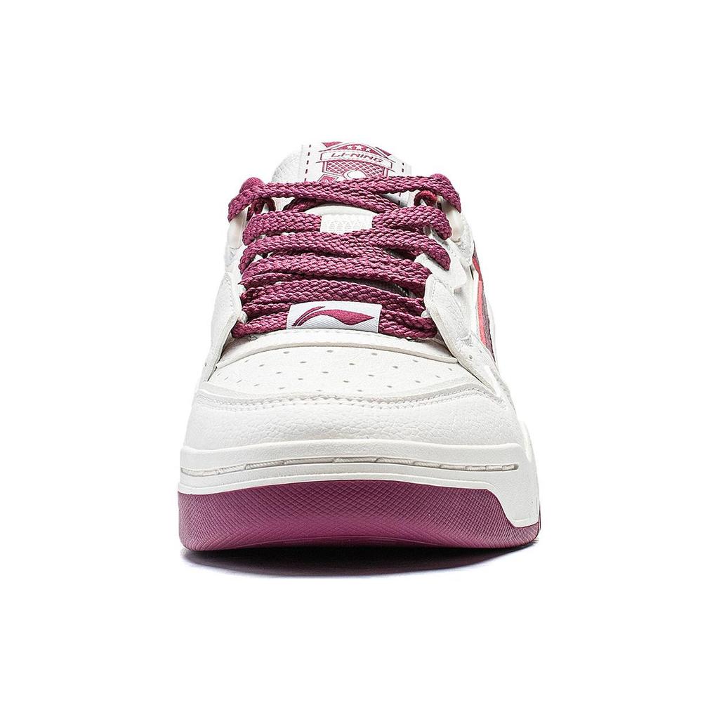 Li Ning Yuebai Slip Resistant Abrasion Resistant Low top Skateboard Shoes Women's Mist White AGCS252-20