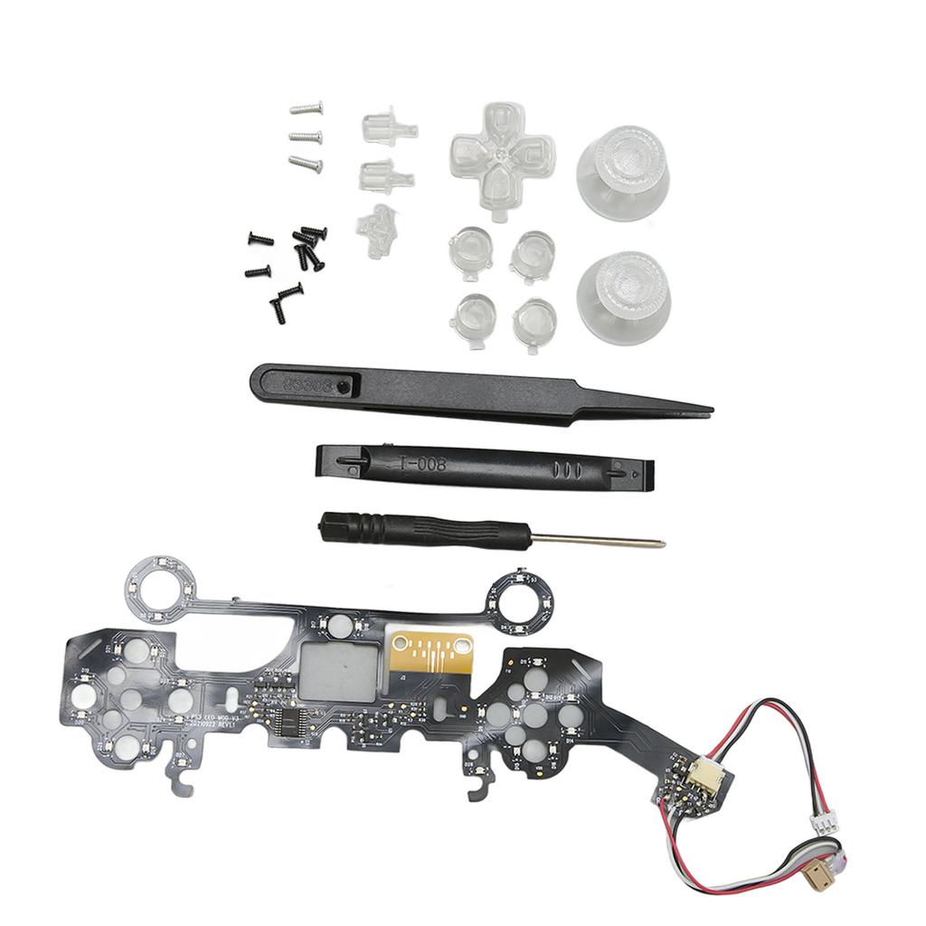 D-pad Osvětlená Tlačítka Sada DIY Vícebarevná Osvětlená Domácí Tlačítka na Přední Straně pro Ovladač PS5