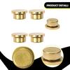 5 Pieces Mini Rotating Bearings Miniature Alloy Gold Turntables Rotary for Crafts Art