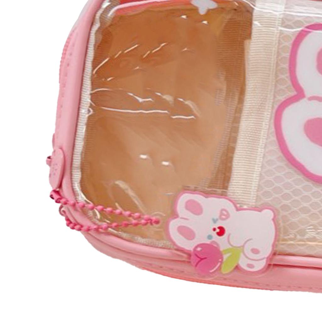 Kreslený penál Roztomilý vzor PVC Průhledný Vícevrstvý Úložný Vodotěsný Pouzdro na tužky Krabička