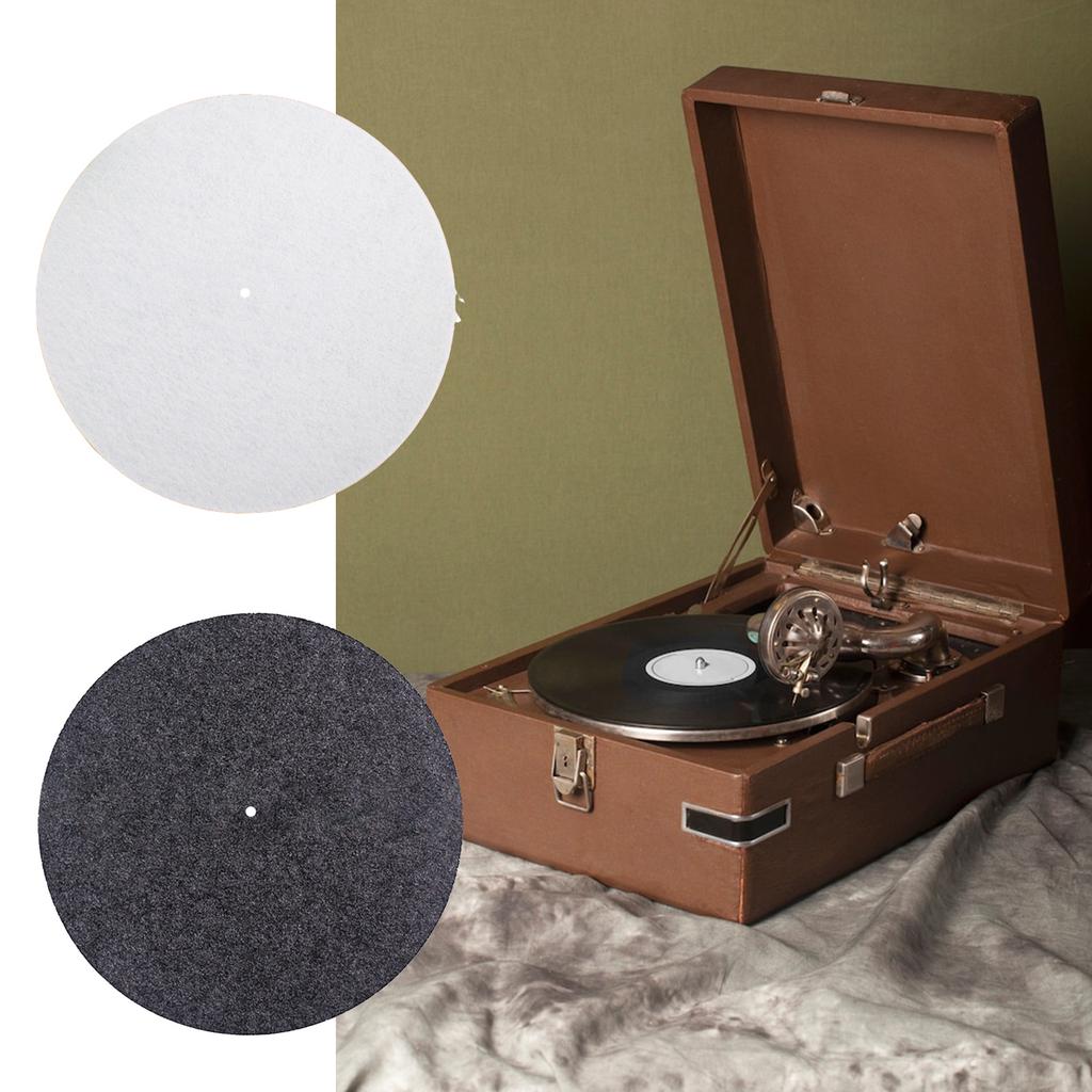 Premium Wool Slipmat Anti-Static Turntable Slipmat Soft Foldable Turntable Mat for Record Player Protecting