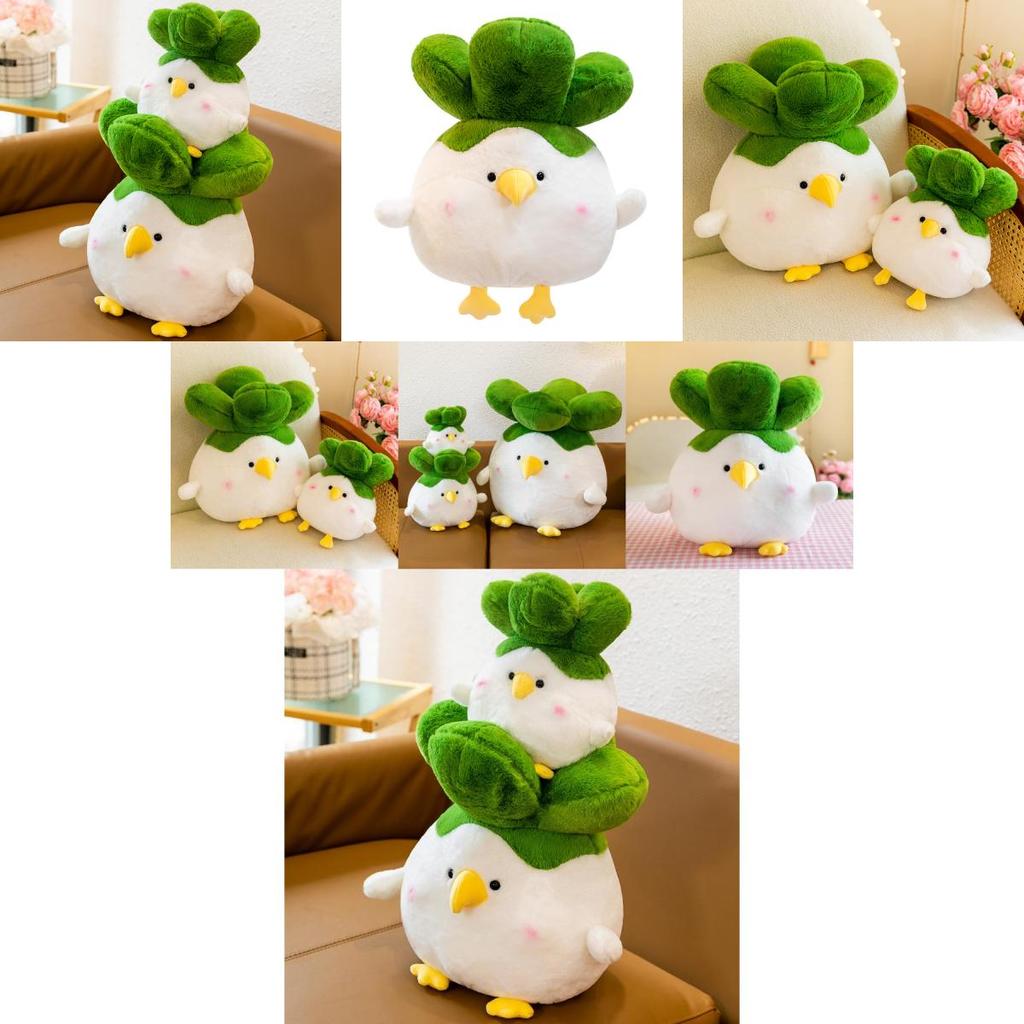 Adorable White Chicken Plush Toy Soft Pp Cotton Stuffed Animal Cartoon Pillow