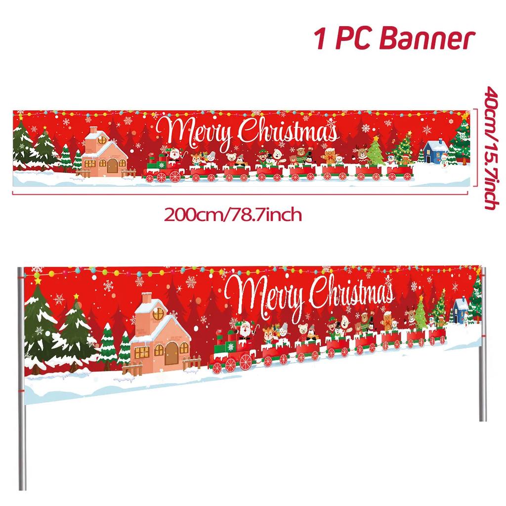Christmas Outdoor Banner Merry Christmas Decorations For Home 2026 Navidad Kerst Xmas Decor Noel Kerst Happy New Year Gift 2026