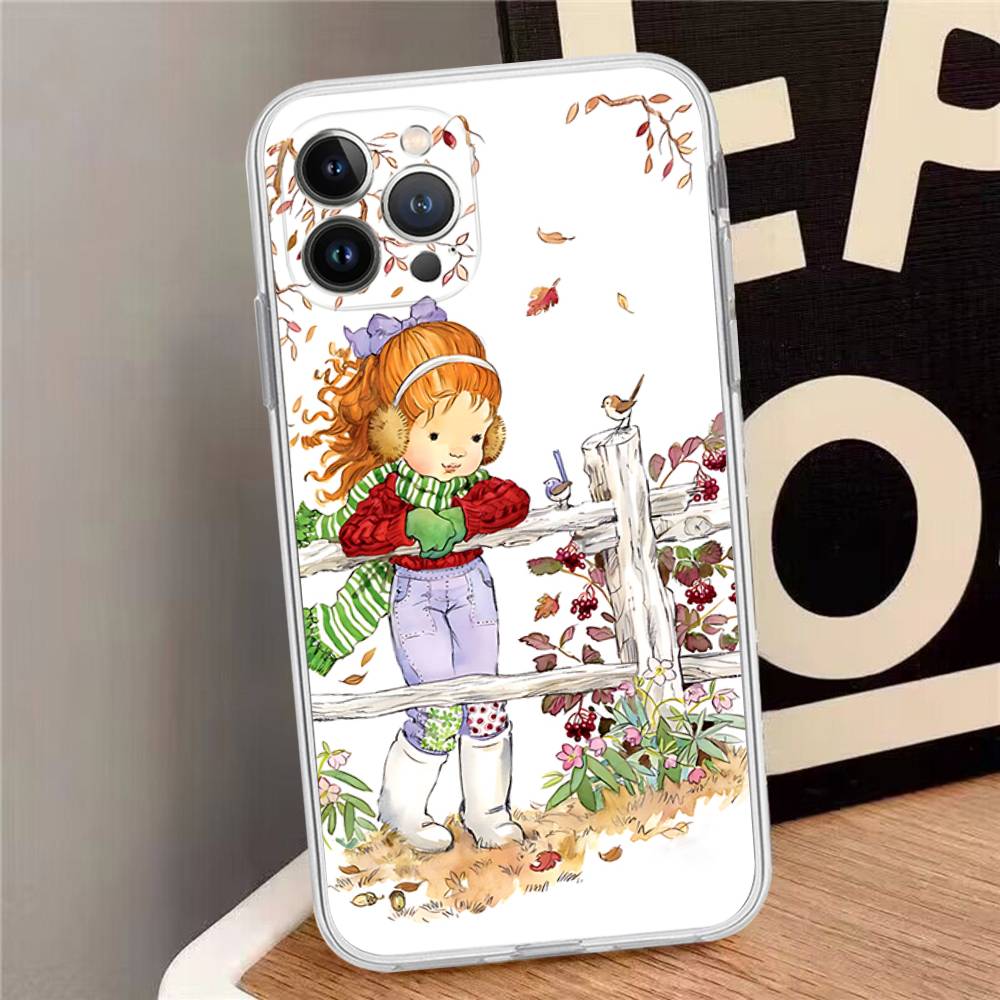 S-Sarah K-Kay Girls Cute Phone Case For IPhone 16 15 14 11 12 13 Mini Pro XS Max Cover 6 7 8 Plus X Funda Shell