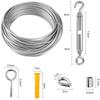 10/15/20M Stainless Steel Cable Rope Kit Heavy Duty 304 PVC Coated for Garden Balcony Railing Farm Fence Tent Outdoor Wire Rope