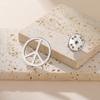 Teamer Peace Symbol Brooch For Men Women Stainless Steel Suit Badge Lapel Pin Pacifism Against War Accessories Gift