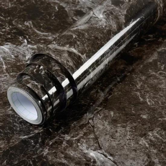 Marble Pattern Kitchen Oil Stickers Self Adhesive Waterproof Cabinet Stove Countertop Desktop Bathroom Renovation Wallpaper Home