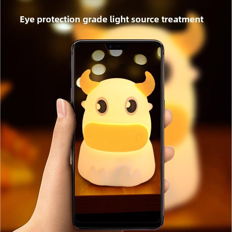 Cat Dinosaur Unicorn Silicone Night Light Mushroom Dog Lamp Kids Room Decor Gift
