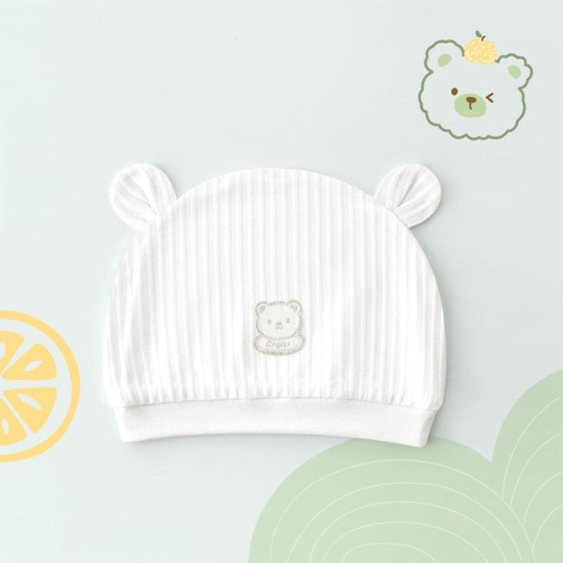 Stylish Infant Beanie Cap 0-1 Month Boys Girls Warm Bonnet Soft Breathable Baby Hat Newborn Fetal Cap for Indoor Outdoor