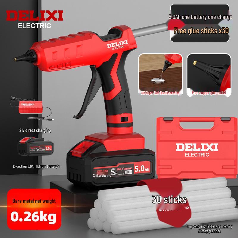 Wireless Rechargeable Hot Melt Glue Gun for Kids' Crafts & Household Use