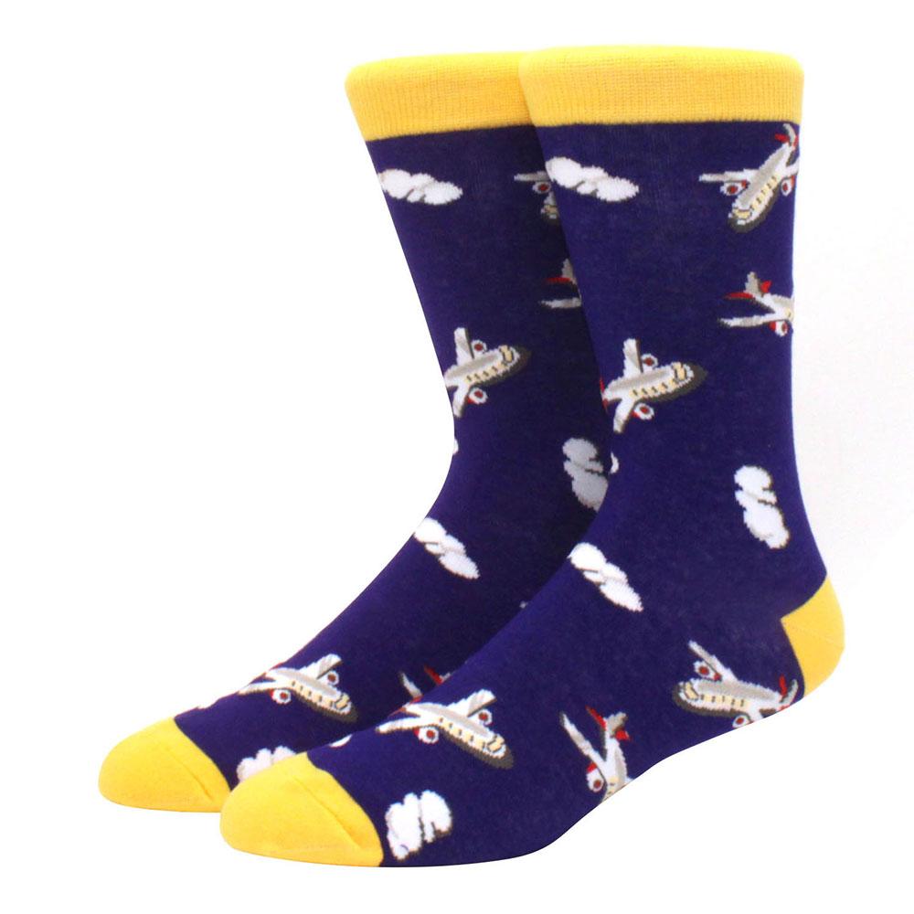 High Quality Combed Cotton Socks food Pattern Long Tube Funny Happy Men Socks Novelty Skateboard Crew Casual Crazy Socks