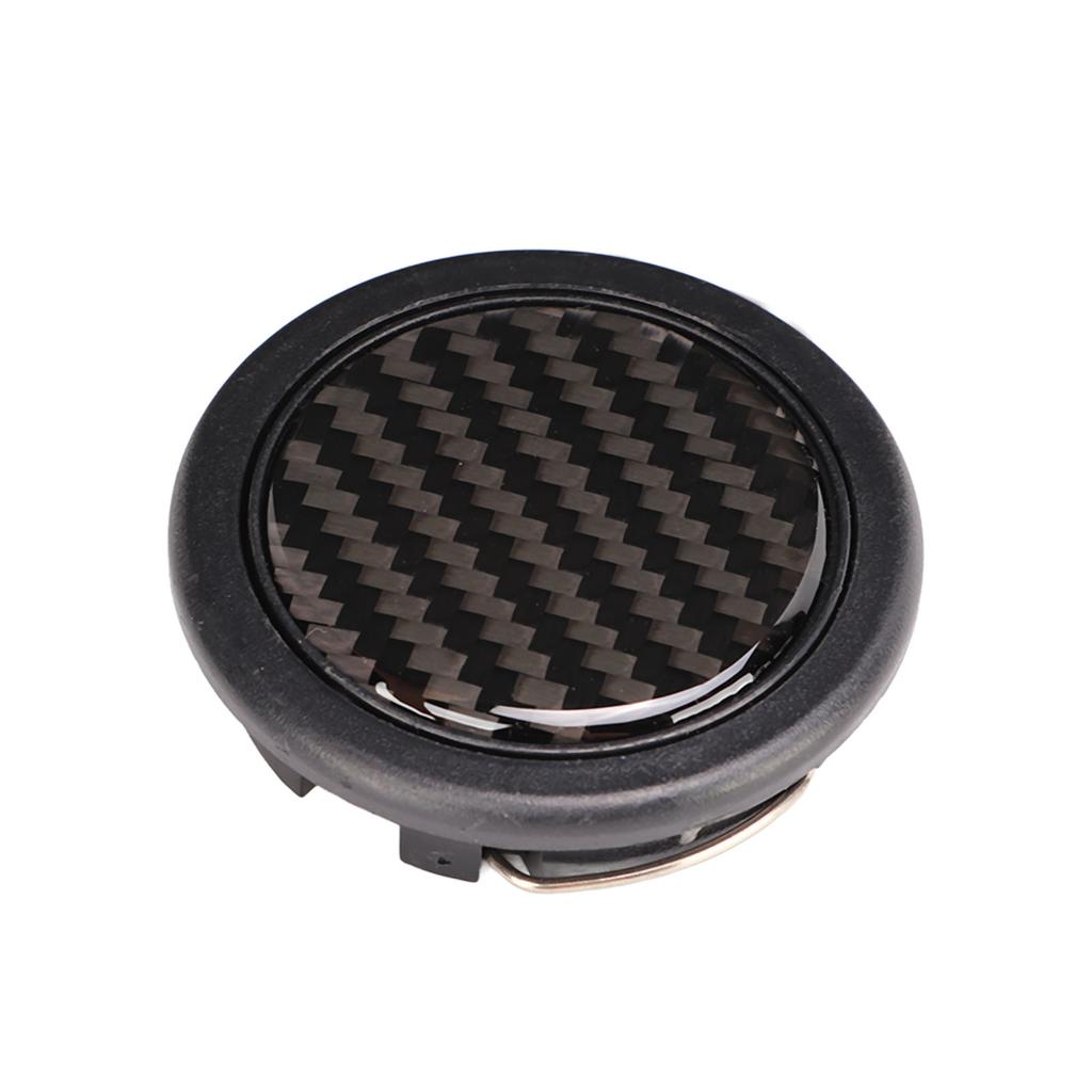 Steering Wheel Horn Button 50mm Diameter Carbon Fiber Universal for 6 Bolts Steering Wheel