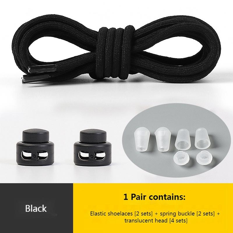 Elastic Laces Sneakers Round Lock Shoelaces Without Ties Kids Adult Quick Shoe Laces Rubber Bands Lazy Shoeace Shoes Accessories