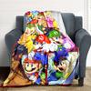 1 Stück Mario Luigi Weiche & Warme Flanelldecke, Mehrzweck-Kuscheldecke für Couch, Sofa, Büro, Bett, Camping, Reisen
