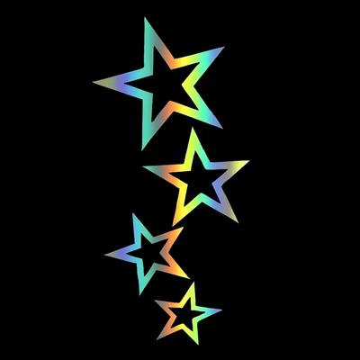 Four-star Tail Spray Decals & Bumper Creative&funny Stickers for Cartoon Fans&lover,high Quality for Car Trucks Motorcycles
