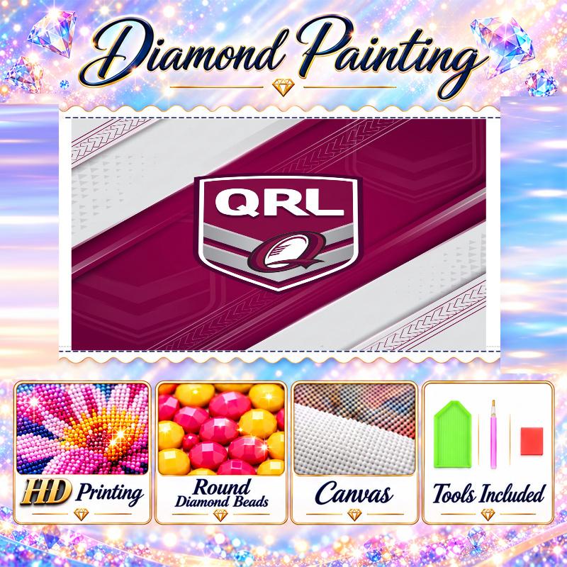 Queensland Maroons Diamond Painting Kit 5D Full Drill DIY Diamond Mosaic Wall Art Home Decor