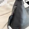 Chic Leather Hobo Bag with Detachable Strap & Tassel Versatile Large Capacity Handbag for Women Leisure Fashion Women's Shoulder Bag