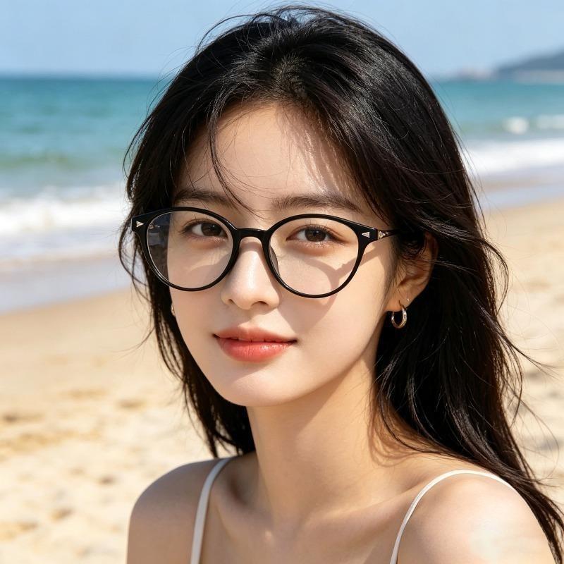Stylish Oval Cat Eye Gradient Frame Presbyopia Glasses, Anti-Blue Light Reading Eyeglasses for Women, Diopters 0 To +4.0