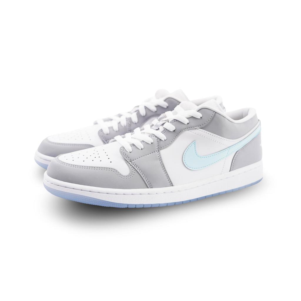 Jordan Air Jordan 1 Low top Vintage Basketball Shoes Women's Gray Blue DC0774-105(Team886-)