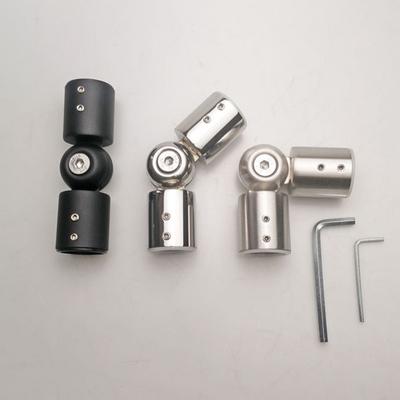 Adjustable Rod Corner Connector 90 To 180 Degrees Stainless Steel Elbow Connector Shower Room For Bay Window Window Hardware