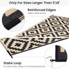 Olanly New Reversible Plastic Rugs For Camping Outdoor RV Mat Carpet For Rooftop Non-slip Waterproof Indoor Mats For Living Room